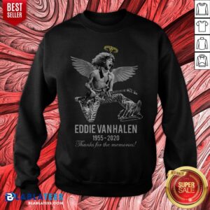 Alternative view of Eddie Van Halen Angle 1955 2020 Signature Thanks For The Memories Shirt