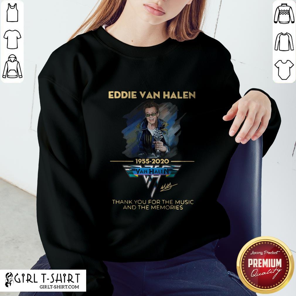 Eddie Van Halen Thank You For The Memories 1955-2020 Signature Shirt - Image 4