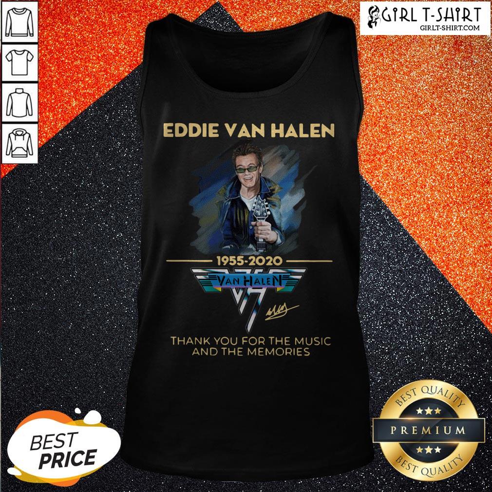 Eddie Van Halen Thank You For The Memories 1955-2020 Signature Shirt - Image 3