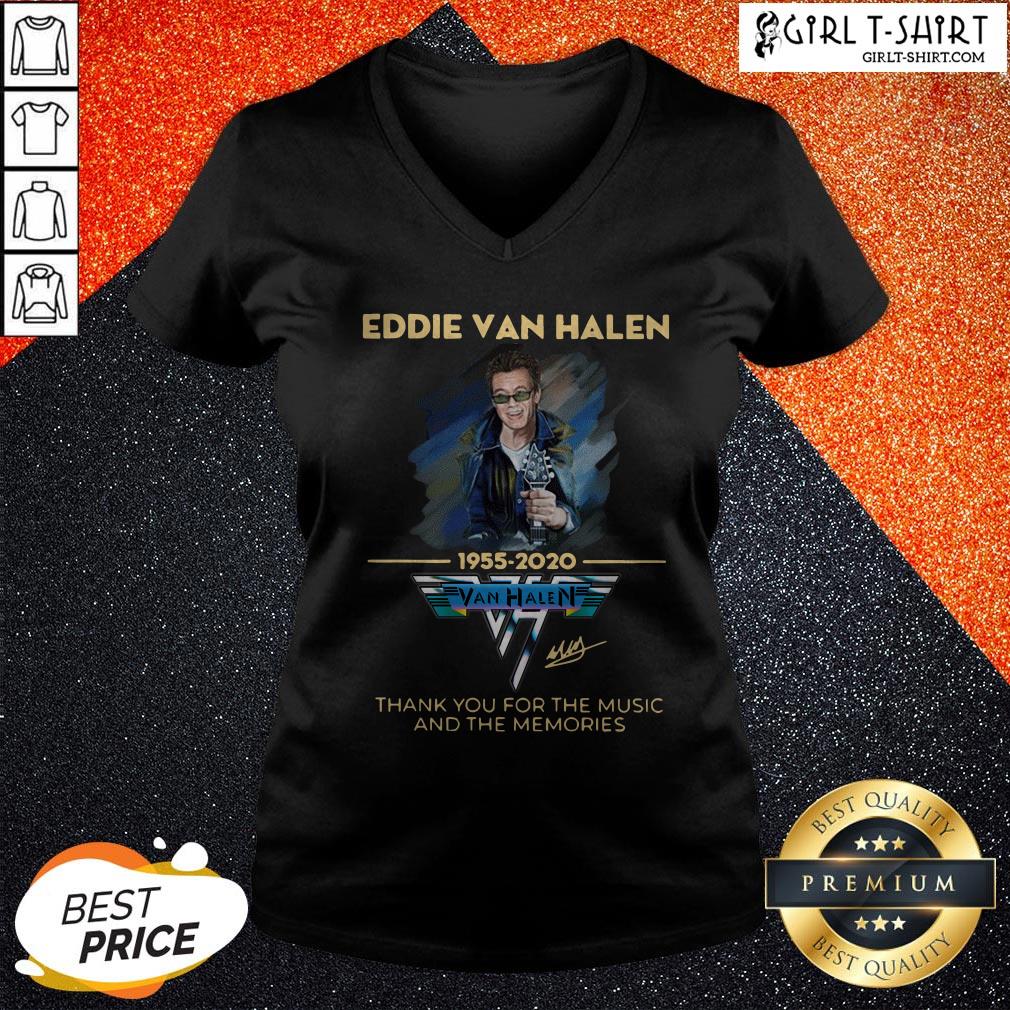 Eddie Van Halen Thank You For The Memories 1955-2020 Signature Shirt - Image 2