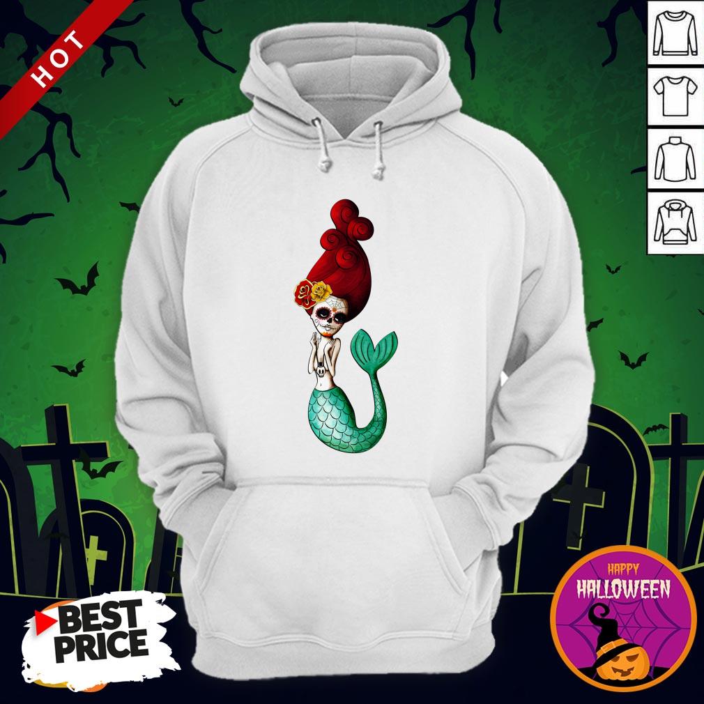 El Dia De Los Muertos Mermaid Day Dead Sugar Skull Shirt - Image 5