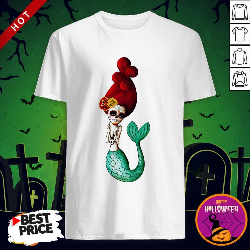 El Dia De Los Muertos Mermaid Day Dead Sugar Skull Shirt