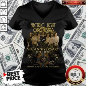 Alternative view of Electric Light Orchestra 50th Anniversary 1970 2020 Thank You For The Memories Signature Shirt