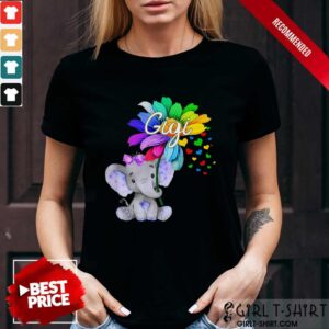 Elephant Gigi Flower LGBT Shirt