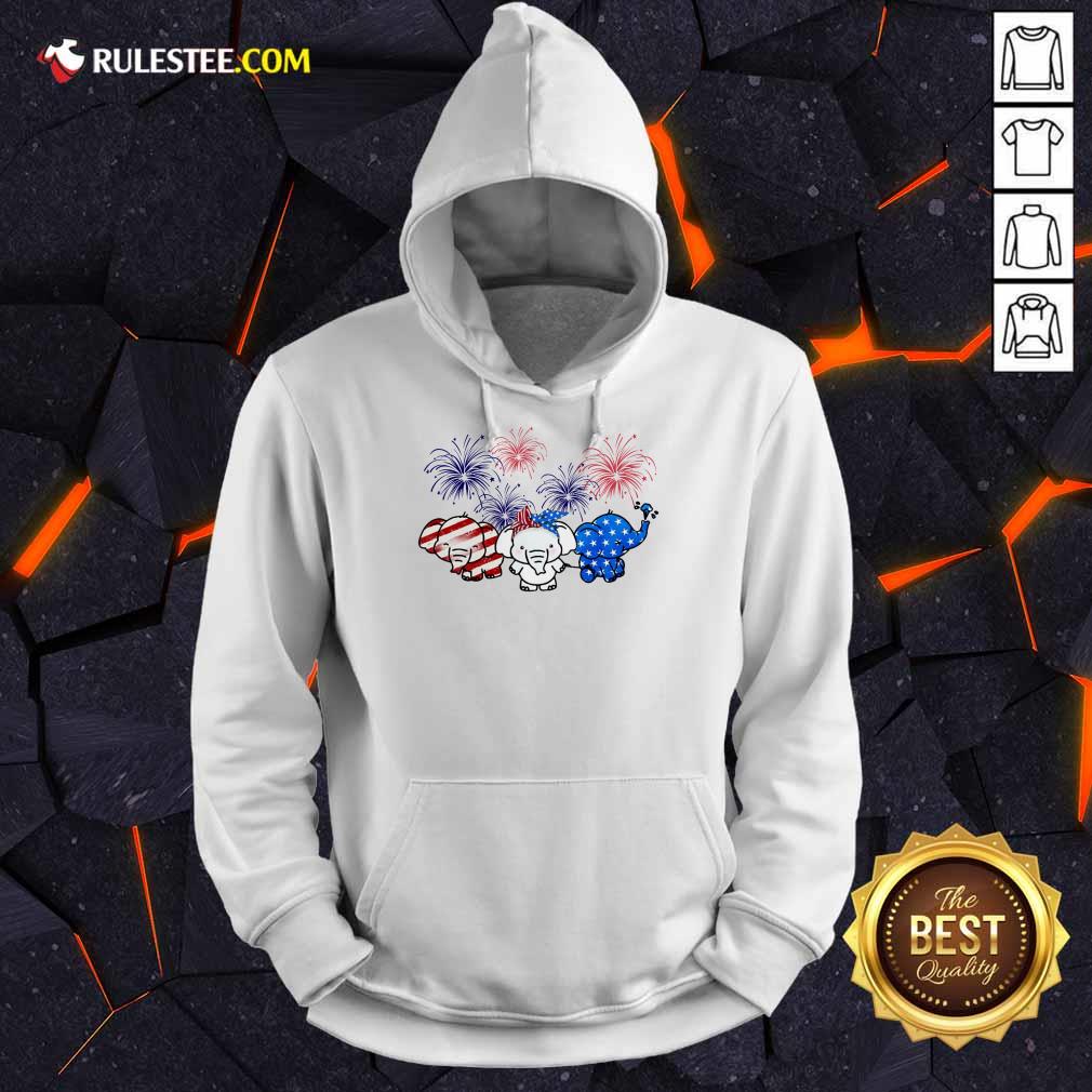 Elephants American Flag Firework Shirt - Image 4