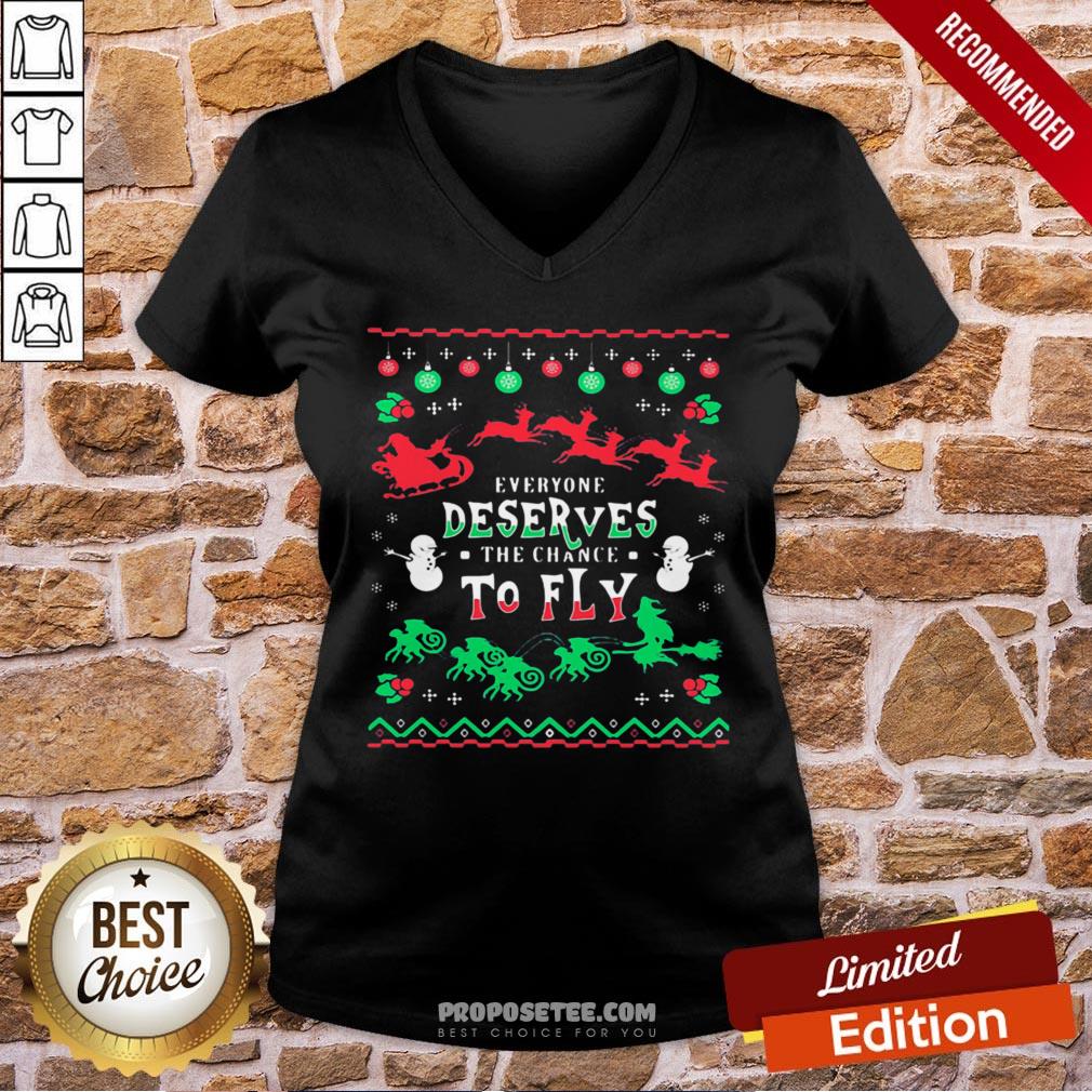 Everyone Deserves The Chance To Fly Ugly Christmas Shirt - Image 2