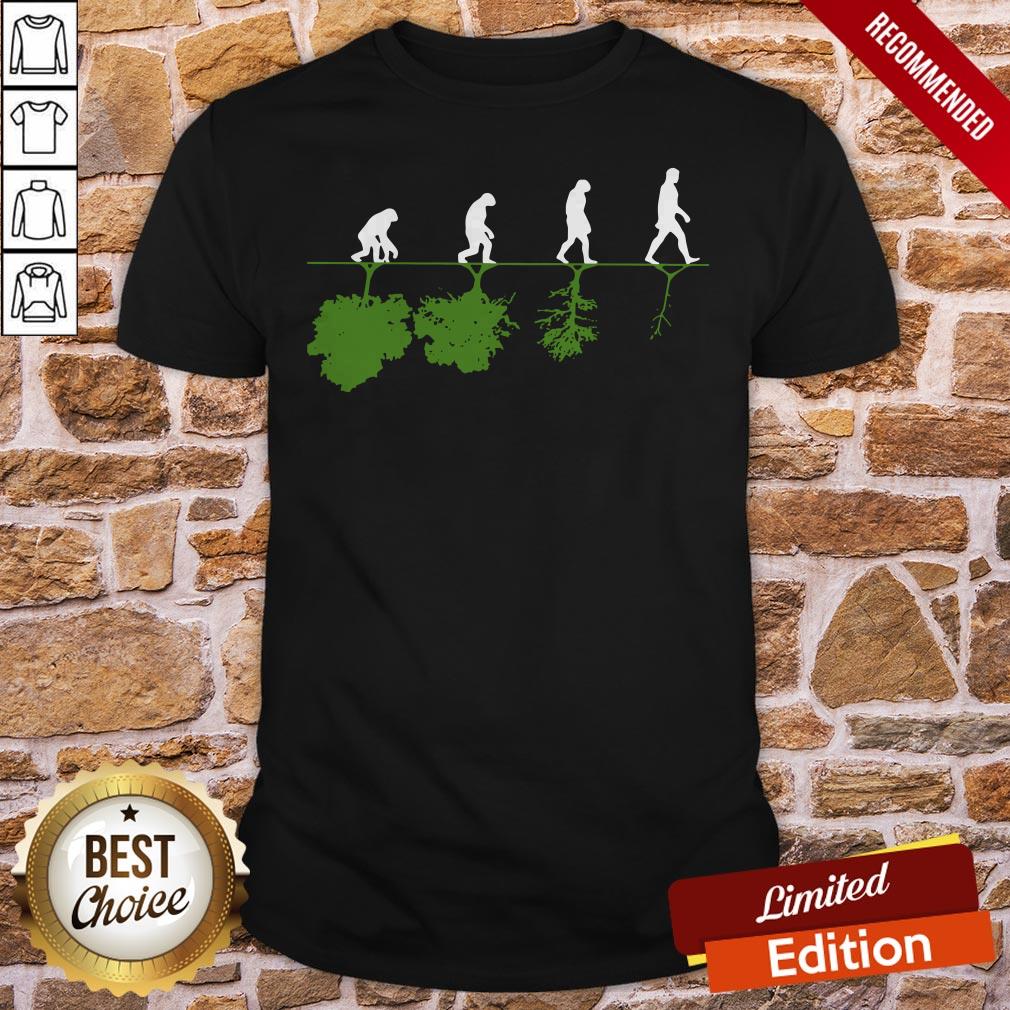 Evolution Humans And Trees Shirt