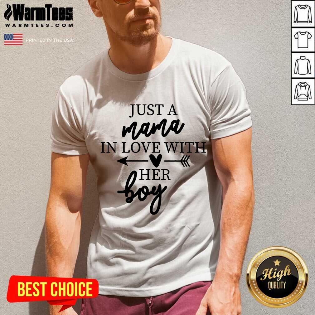 Excellent Just A Mama In Love With Her Boy Shirt - Image 3