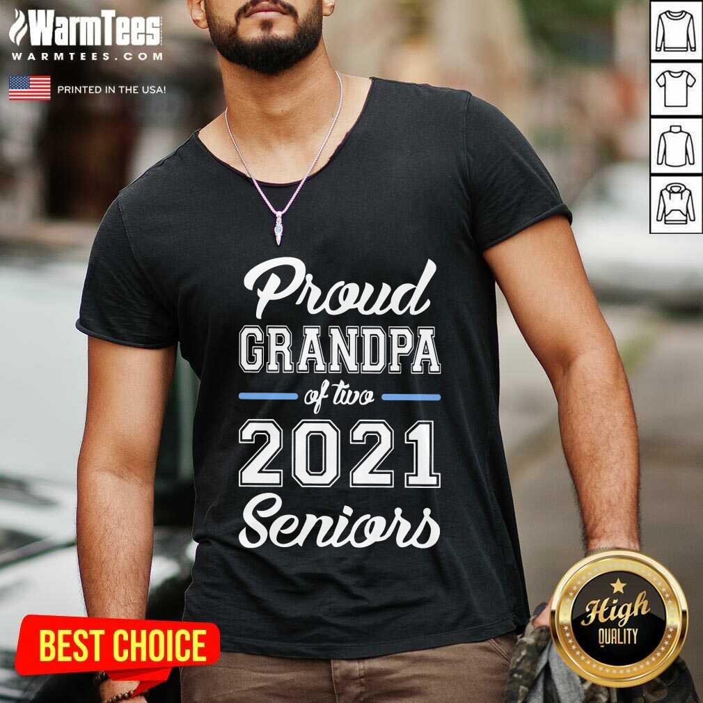 Excellent Proud Grandpa Of Two 2021 Seniors Shirt - Image 3
