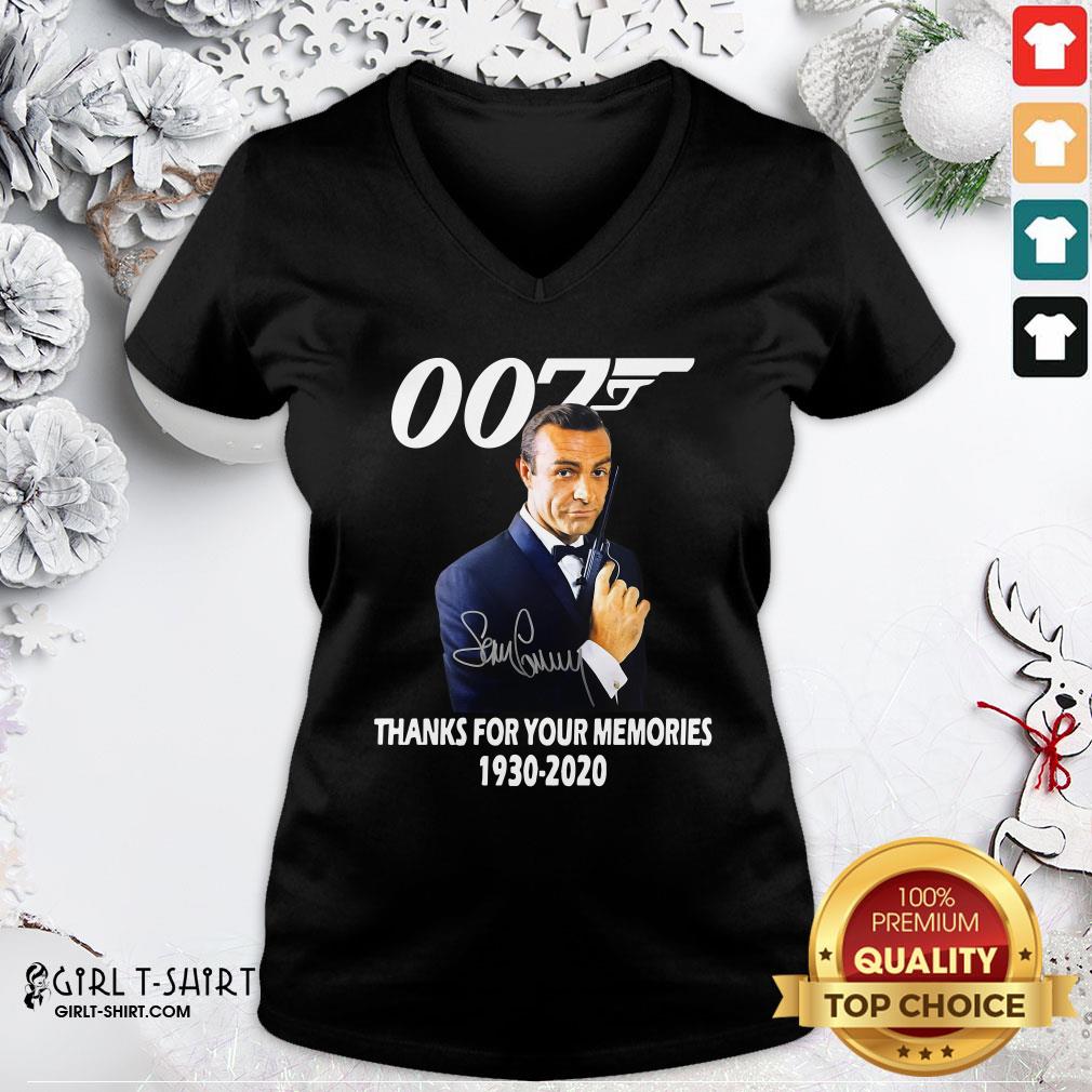Expensive Sean Connery 007 Thanks For The Memories 1930 2020 Signature Shirt - Image 2
