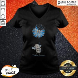Alternative view of Faith Hope Fight Love Elephant Sunflower Diabetes Awareness Shirt