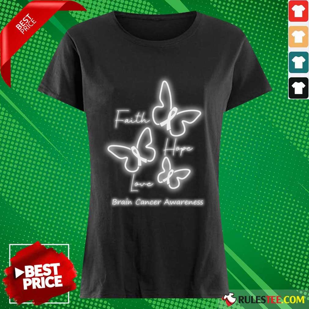 Faith Hope Love Brain Cancer Awareness Shirt - Image 3