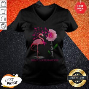 Alternative view of Faith Hope Love Pink Flamingo Ribbon Breast Cancer Awareness 2020 Shirt