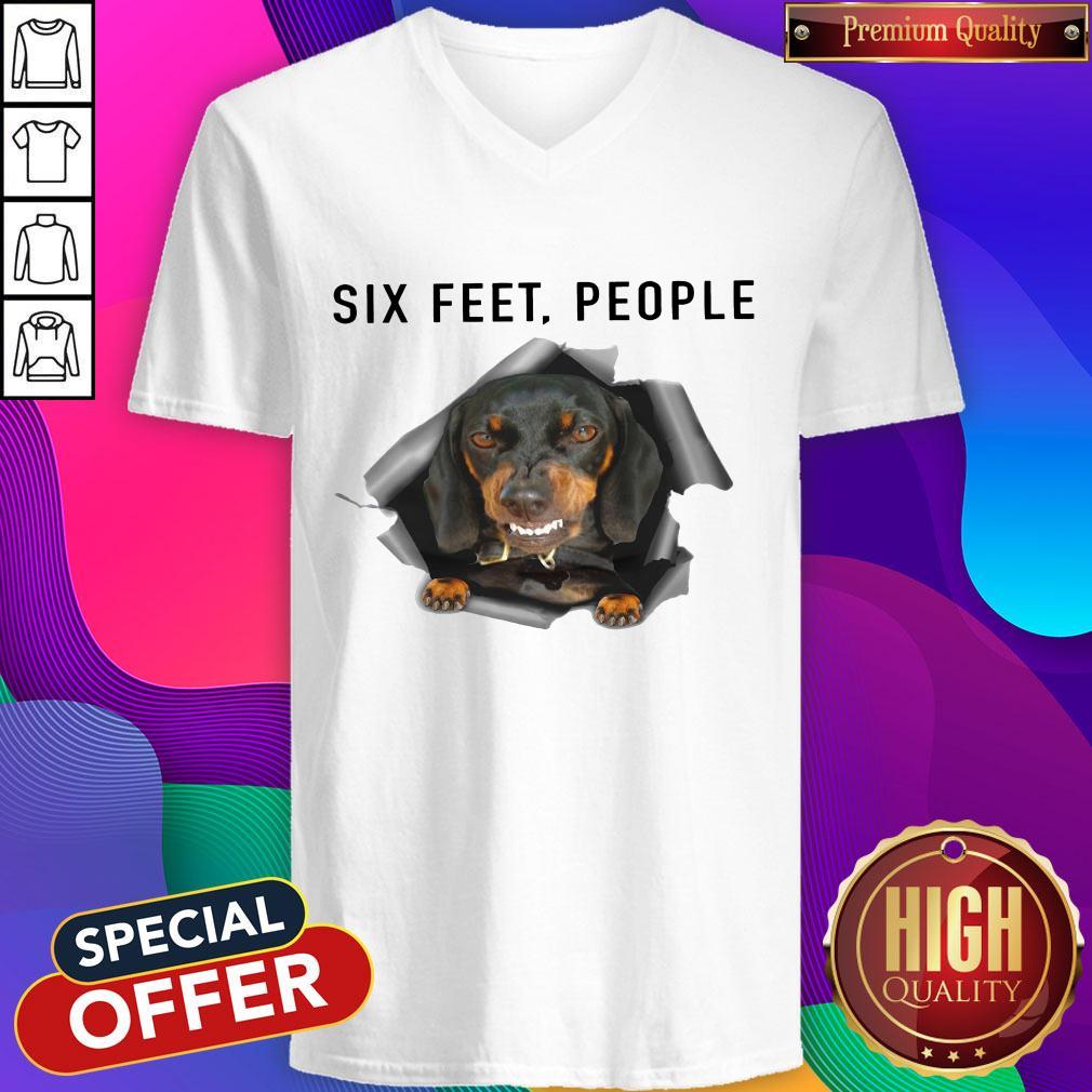 Fantastic Angry Dachshund Six Feet People Shirt - Image 2