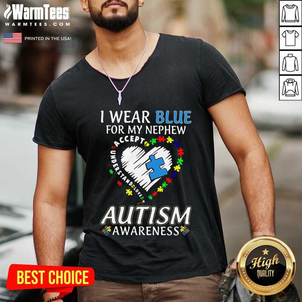 Fantastic Blue Autism Nephews Awareness Shirt - Image 2