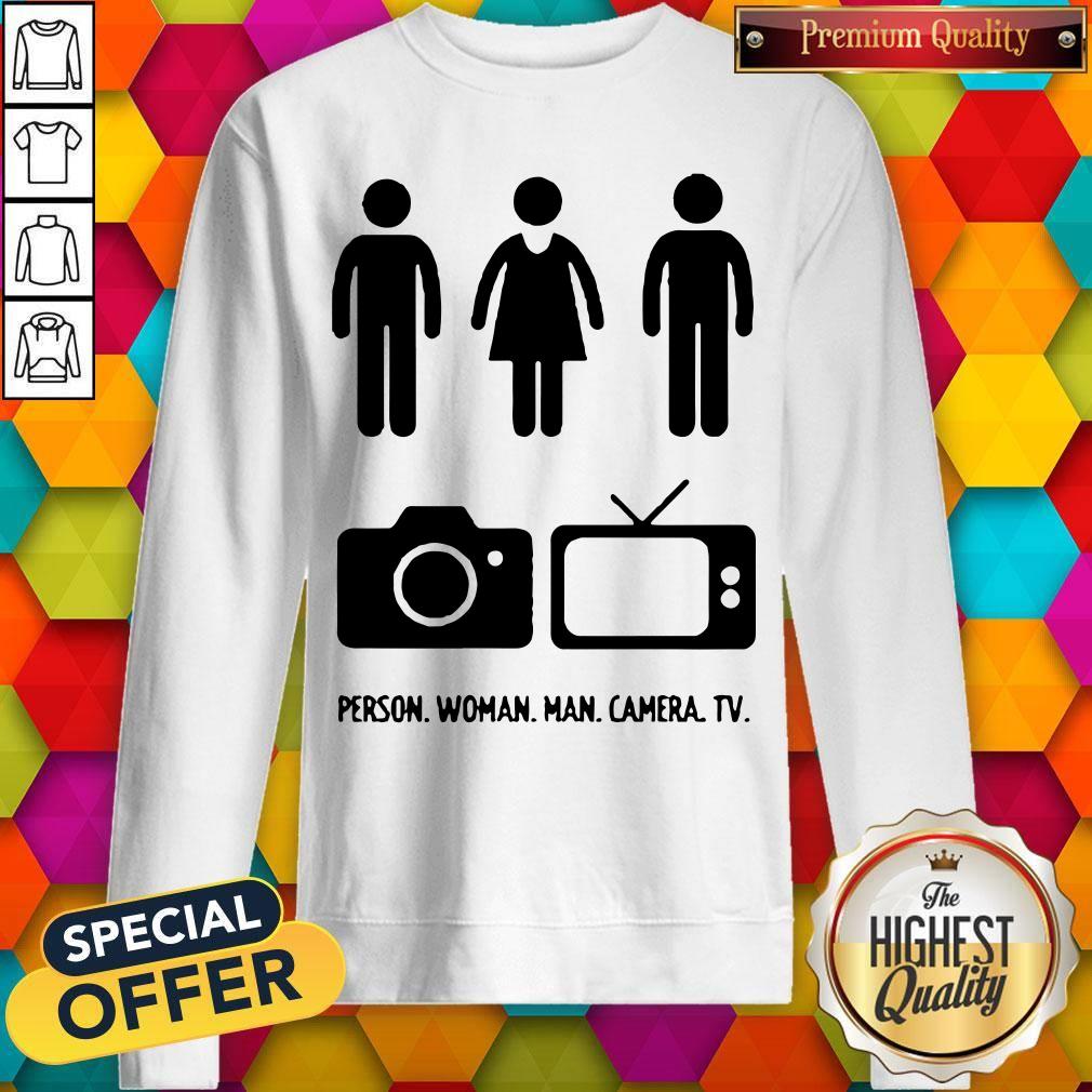Fantastic Person Woman Man Camera TV Trump Shirt - Image 4