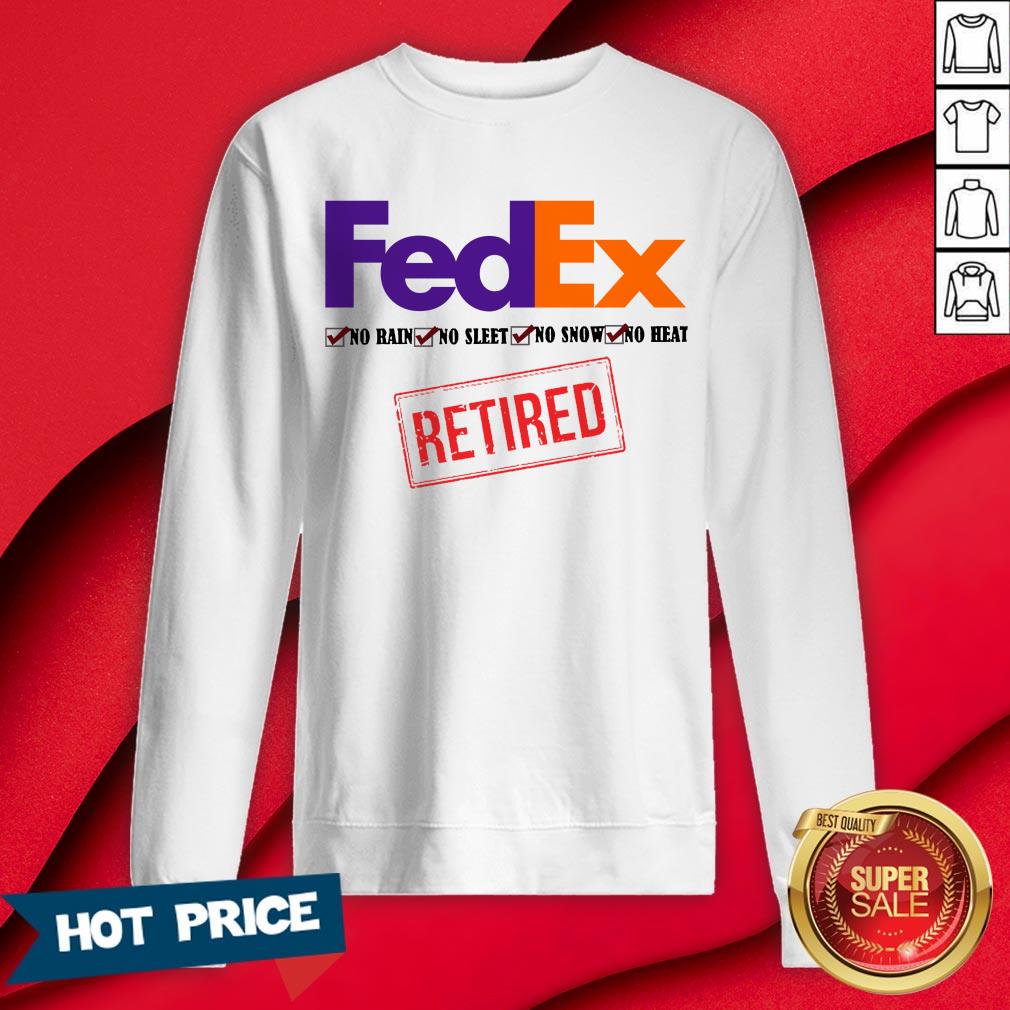 FedEx No Rain No Sleet No Snow No Heat Retired Shirt - Image 4