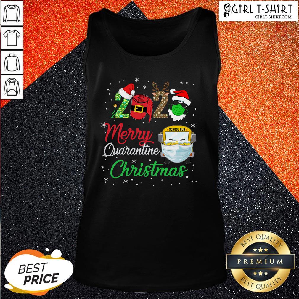 Feel 2020 Merry Quarantine Christmas School Bus Face Mask Shirt - Image 3