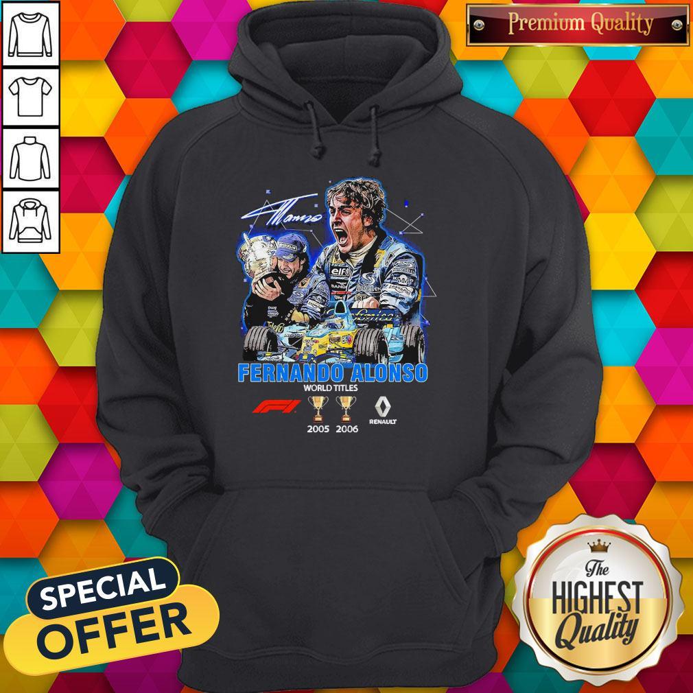 Fernando Alonso World Titles 2005 2006 Signature Shirt - Image 3