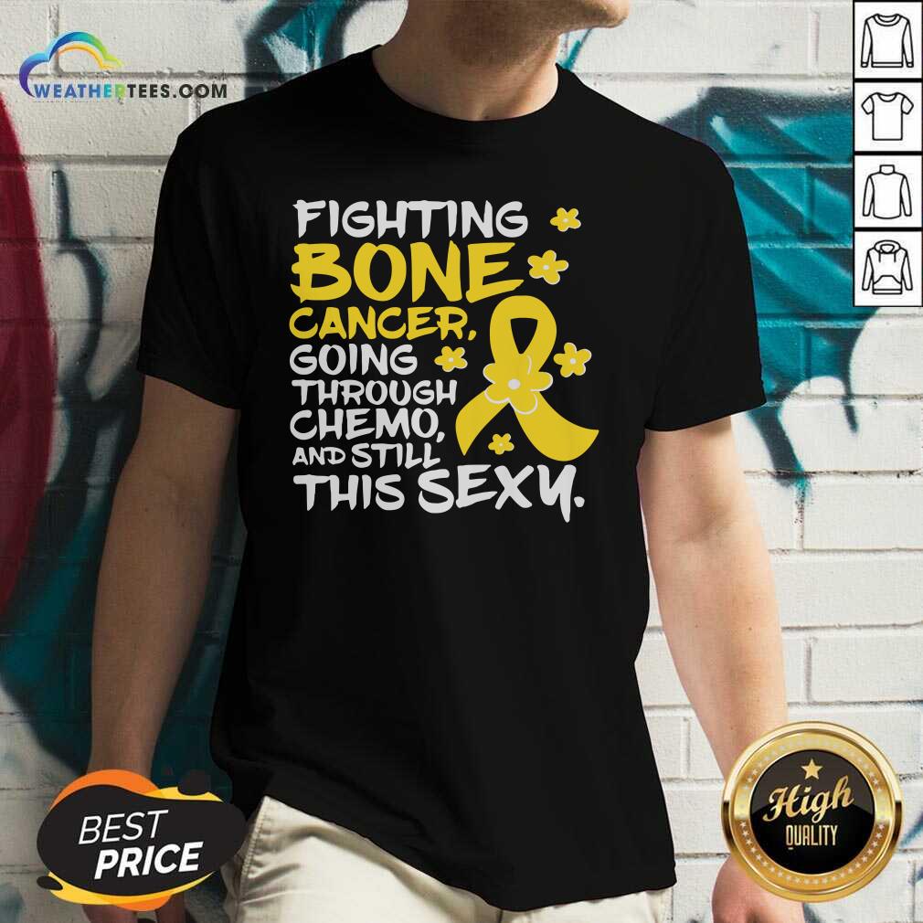Fighting Bone Cancer Going Through Chemo And Still This Sexy Yellow Ribbon Shirt - Image 3