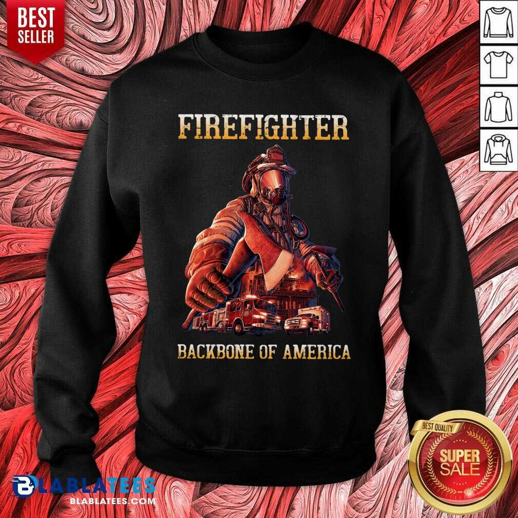 Firefighter Backbone Of America Shirt - Image 4