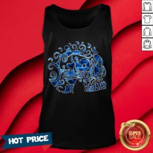 Alternative view of Flame Skull Day Of The Dead Dia De Los Muertos Shirt