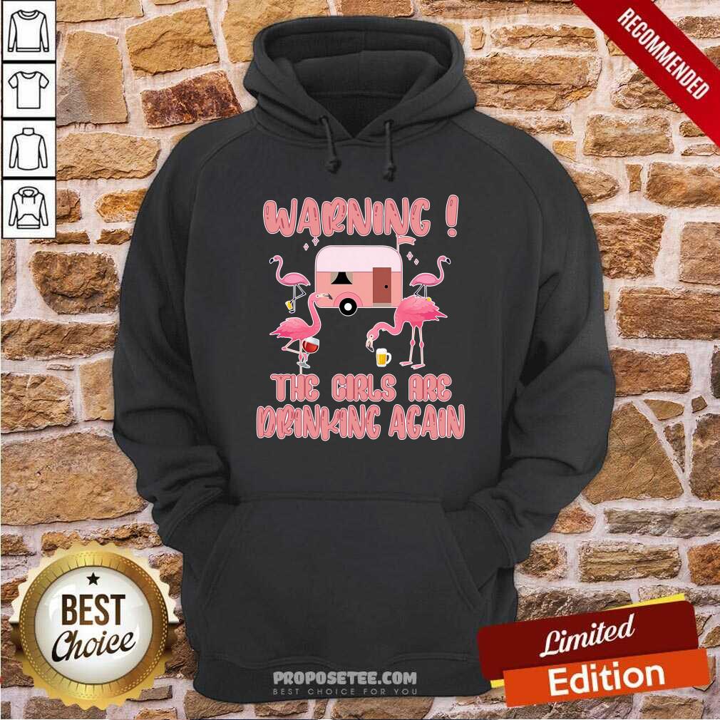 Flamingo Warning The Girls Are Drinking Again Shirt - Image 2