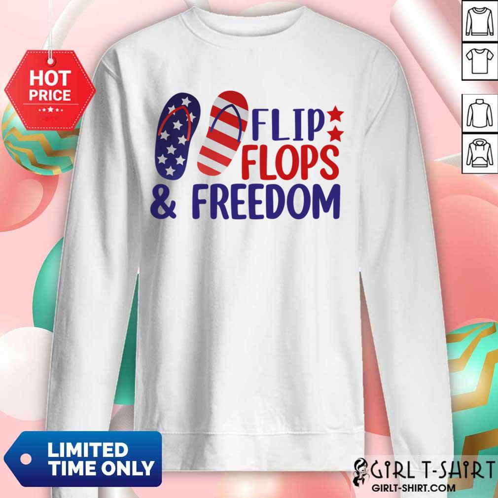 Flip Flops And Freedom American Flag Shirt - Image 5