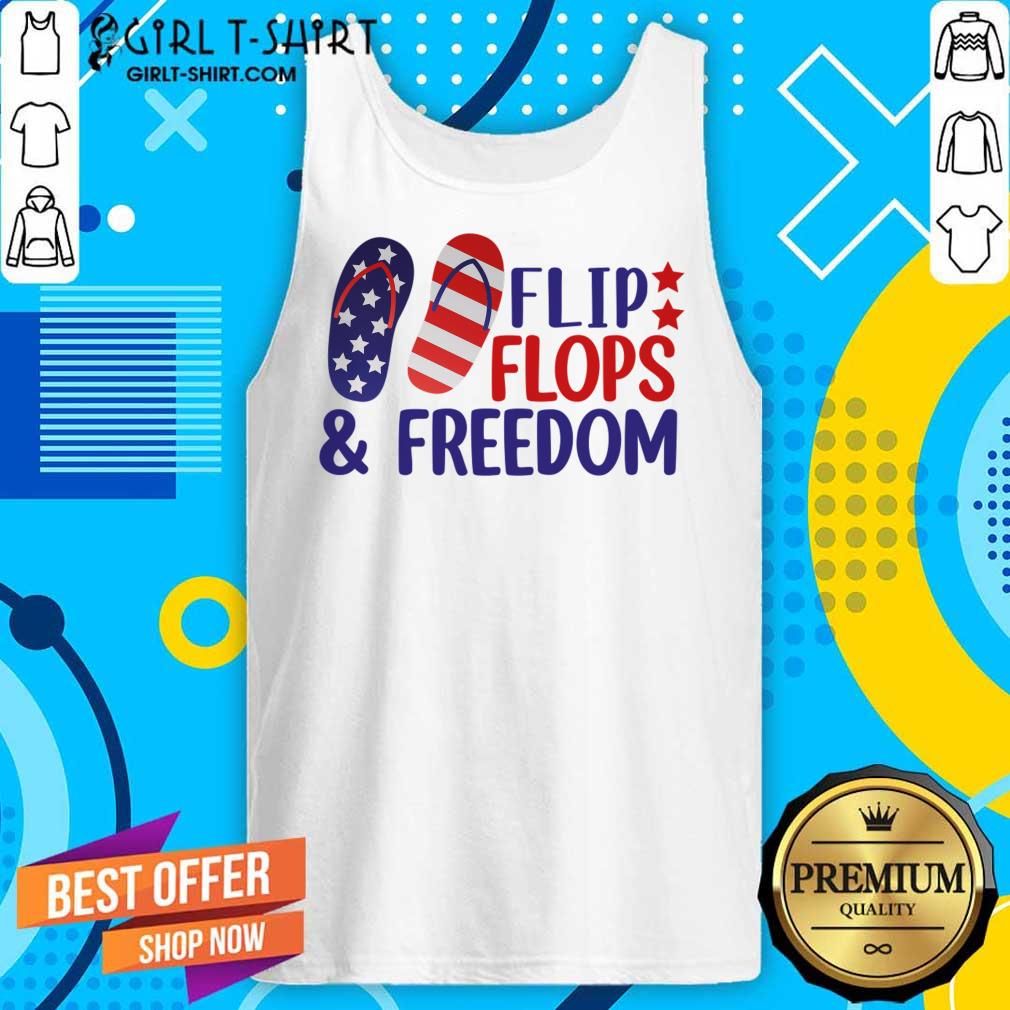 Flip Flops And Freedom American Flag Shirt - Image 4