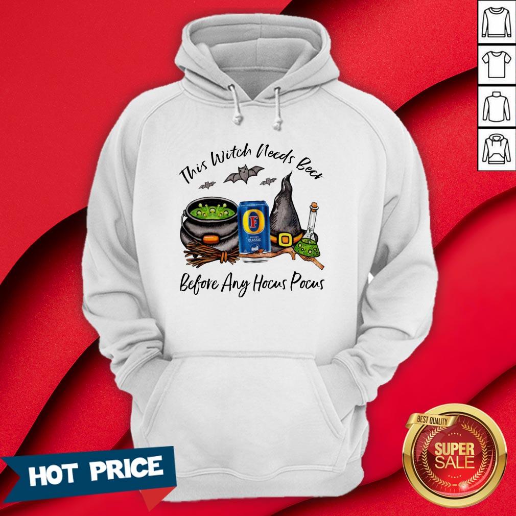 Foster's Classic This Witch Needs Beer Before Any Hocus Pocus Halloween T-Shirt - Image 5