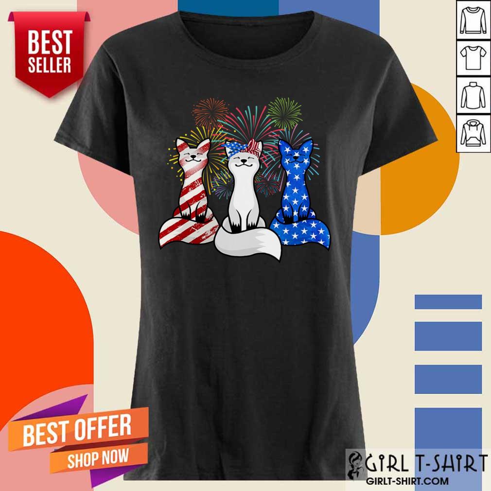 Fox American Flag Colors Shirt - Image 2