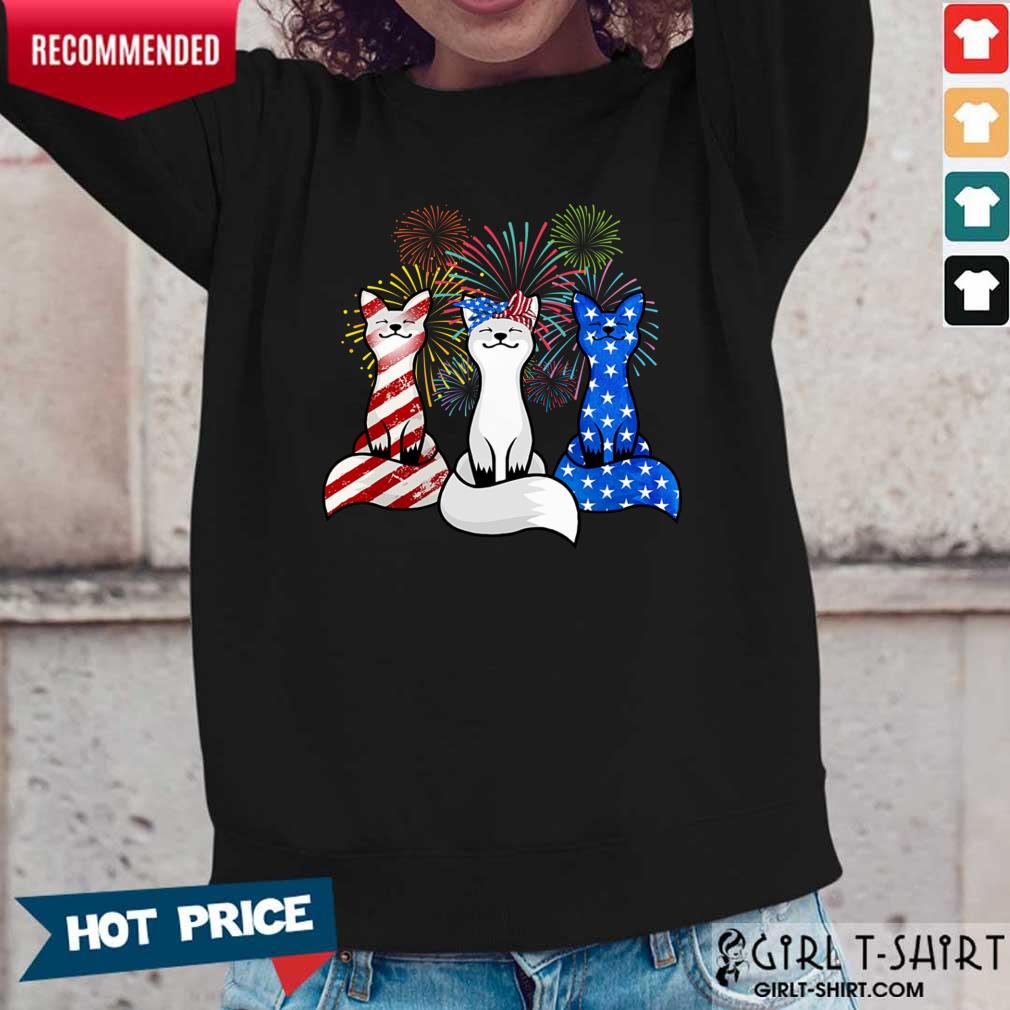 Fox American Flag Colors Shirt - Image 5