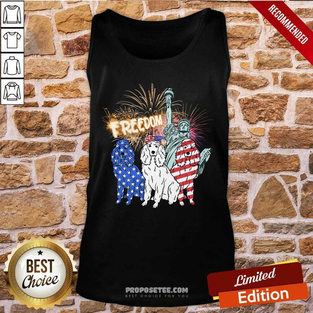 Freedom Dog Statue Of Liberty Usa Flag Shirt - Image 4