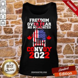 Alternative view of Freedom Over Fear No Mandates Convoy 2022 American Flag Shirt