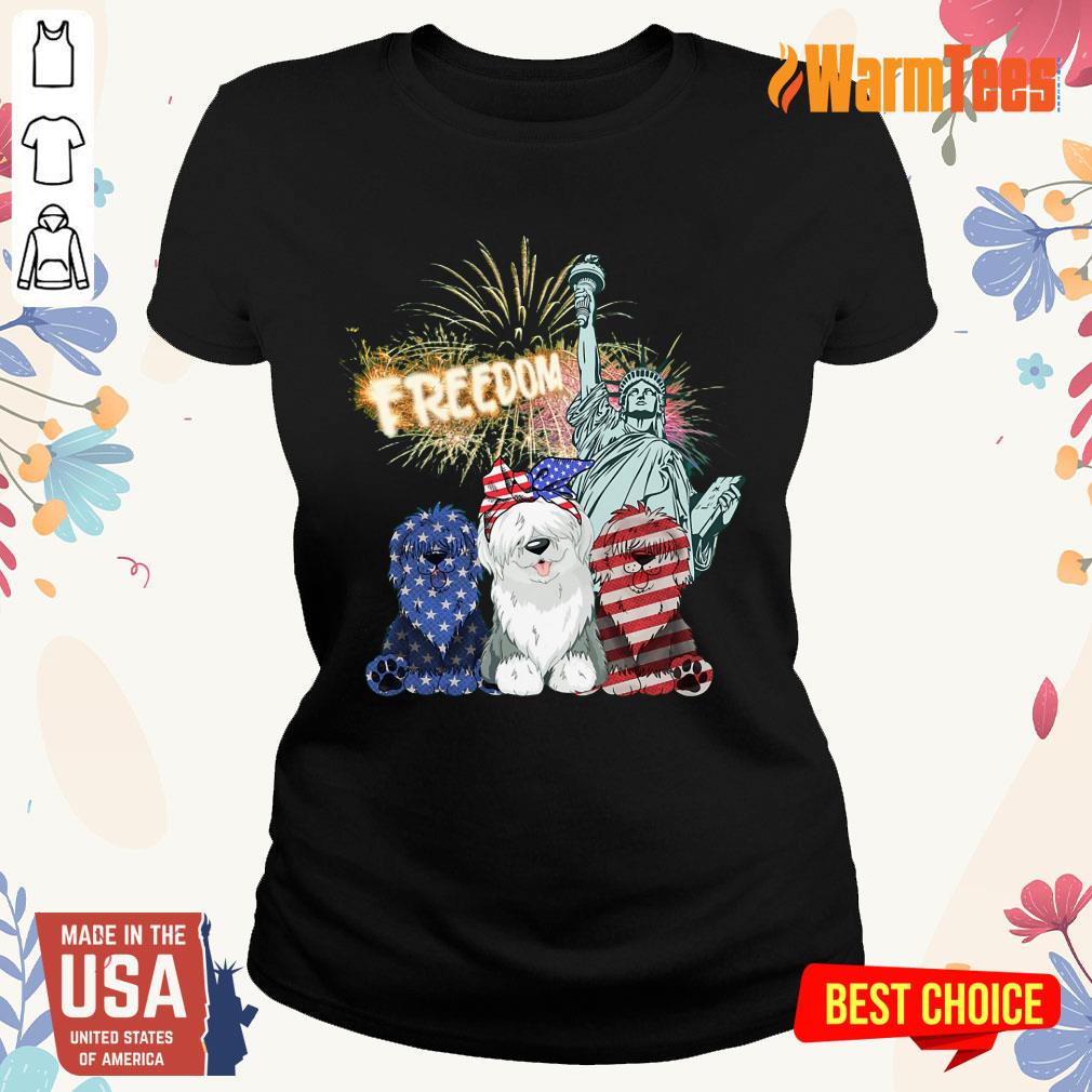 Freedom Sheepdog Statue Of Liberty USA Flag Shirt - Image 3