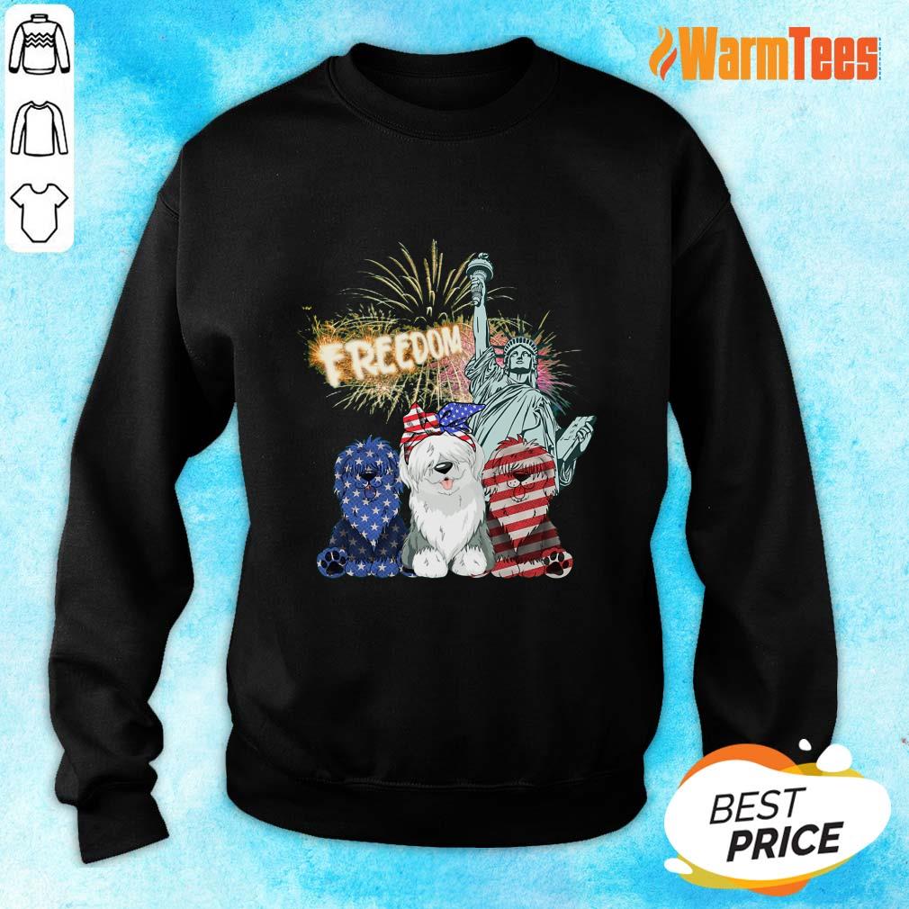 Freedom Sheepdog Statue Of Liberty USA Flag Shirt - Image 2