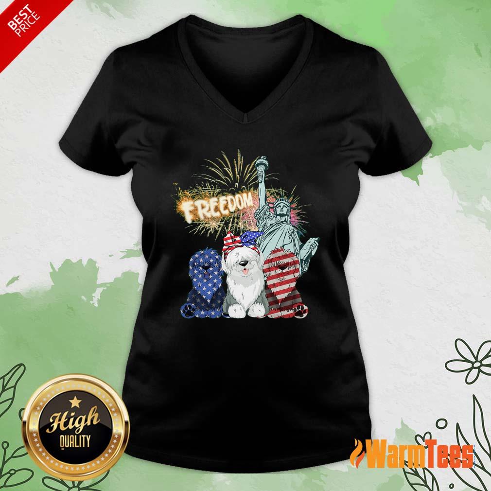 Freedom Sheepdog Statue Of Liberty USA Flag Shirt - Image 5