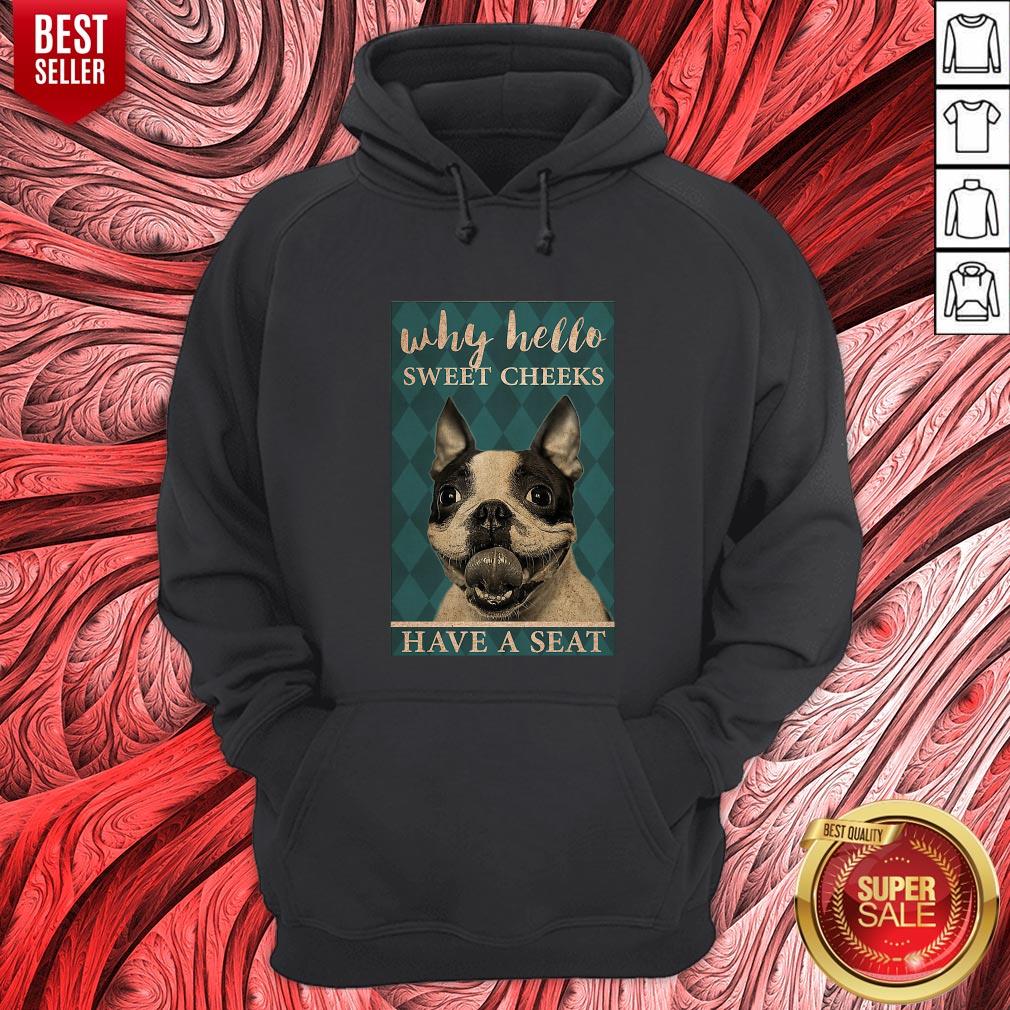 French Bulldog Why Hello Sweet Cheeks Have A Seat Shirt - Image 3