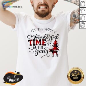 Alternative view of Fun It’s The Moose Wonderful Time Of The Year Christmas Shirt