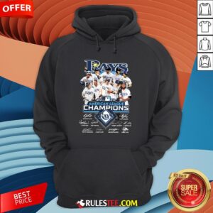 Alternative view of Funny 2020 American League Champions Tampa Bay Rays Signatures Shirt