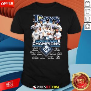 Funny 2020 American League Champions Tampa Bay Rays Signatures Shirt