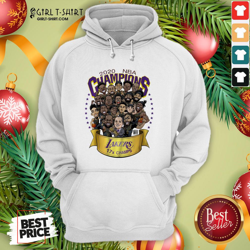 Funny 2020 NBA Champions Los Angeles Lakers 17 Champs Cartoon Shirt - Image 5