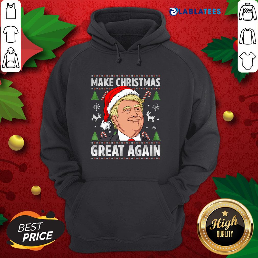 Funny 2020 Trump Make Christmas Great Again Ugly Christmas Sweat Shirt - Image 2