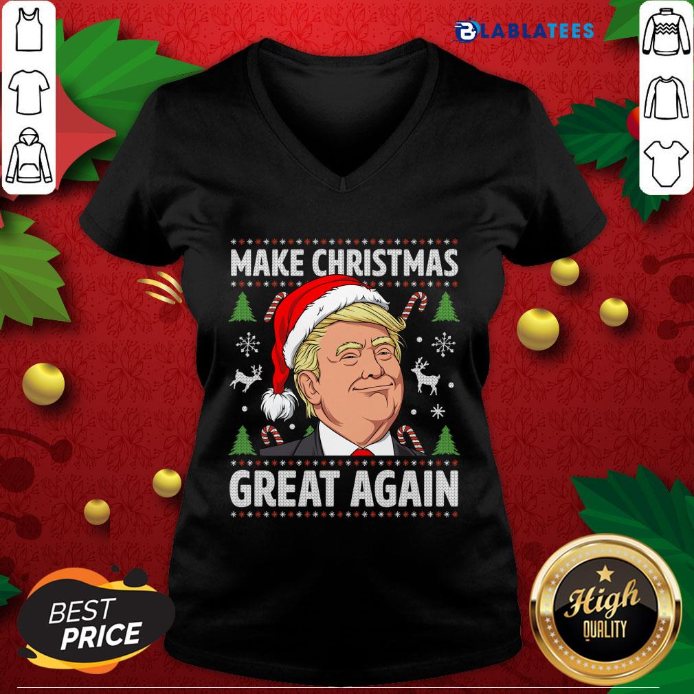 Funny 2020 Trump Make Christmas Great Again Ugly Christmas Sweat Shirt - Image 3