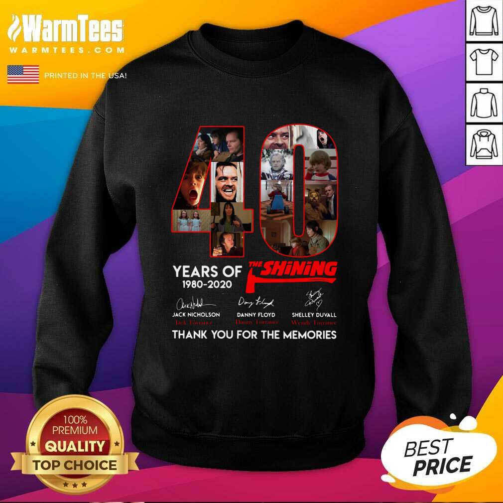 Funny 40 Years Of The Shining Signatures Thank You For The Memories Shirt - Image 3