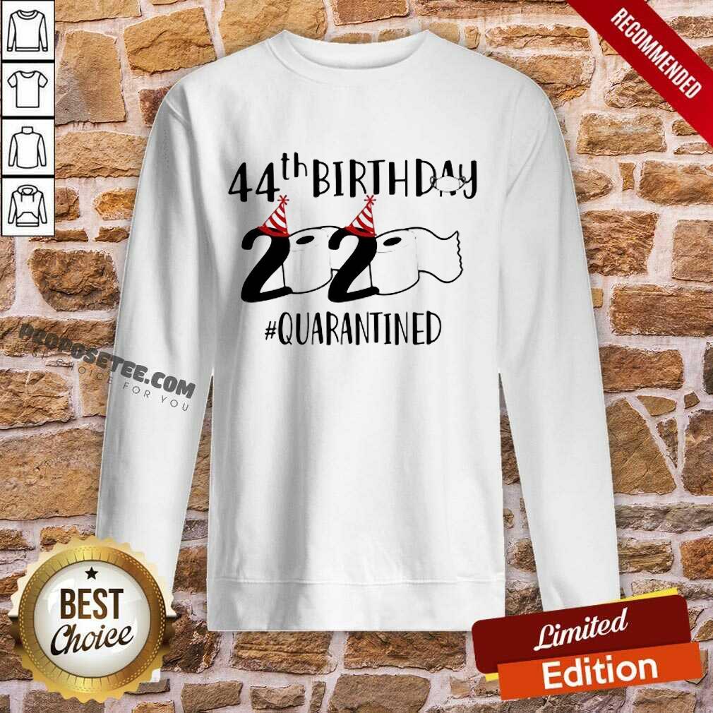 Funny 44th Birthday 2020 Quarantined Coronavirus Shirt - Image 4
