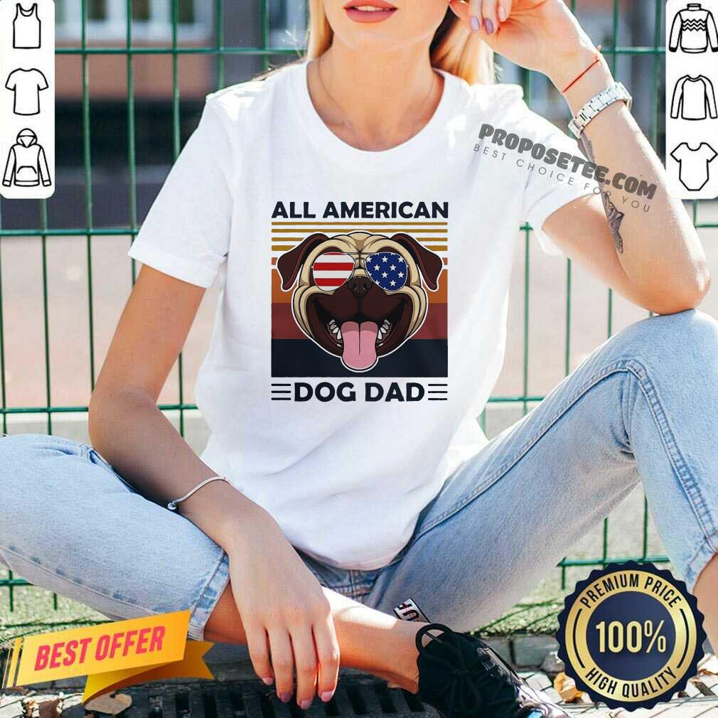 Funny All American Dog Dad Shirt - Image 3