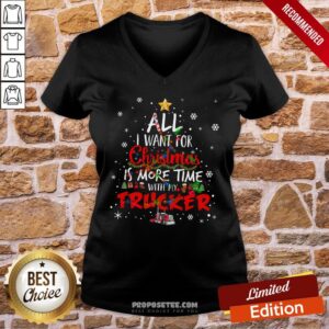 Alternative view of Funny All I Want For Christmas Is More Time With My Trucker Shirt