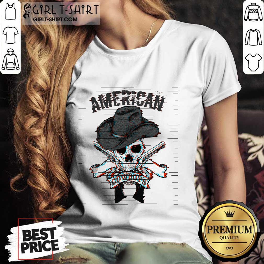 Funny American Cowboys Glitch Shirt - Image 2