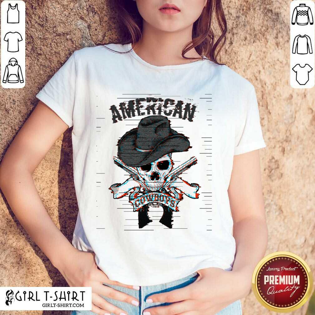 Funny American Cowboys Glitch Shirt